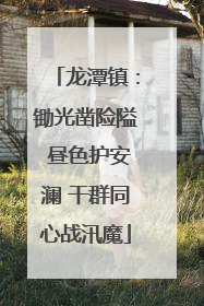 龙潭镇：锄光凿险隘 昼色护安澜 干群同心战汛魔