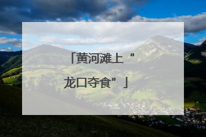 黄河滩上“龙口夺食”