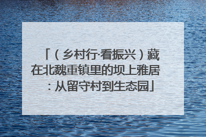 （乡村行·看振兴）藏在北魏重镇里的坝上雅居：从留守村到生态园