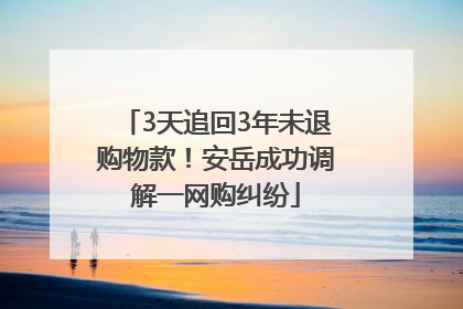 3天追回3年未退购物款！安岳成功调解一网购纠纷