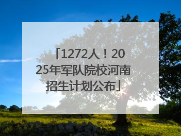 1272人！2025年军队院校河南招生计划公布