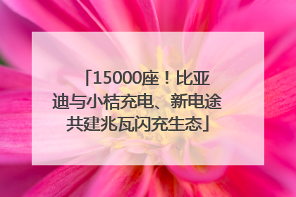 15000座！比亚迪与小桔充电、新电途共建兆瓦闪充生态