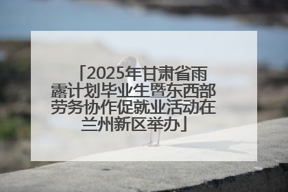 2025年甘肃省雨露计划毕业生暨东西部劳务协作促就业活动在兰州新区举办