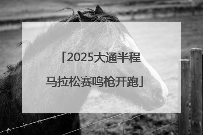 2025大通半程马拉松赛鸣枪开跑