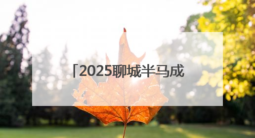 2025聊城半马成绩公示及奖金发放！
