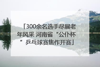 300余名选手尽展老年风采 河南省“公仆杯”乒乓球赛焦作开赛