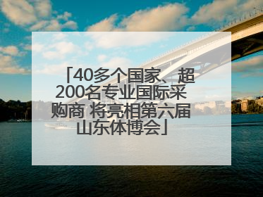 40多个国家、超200名专业国际采购商 将亮相第六届山东体博会