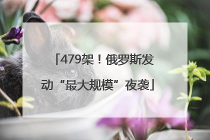 479架！俄罗斯发动“最大规模”夜袭