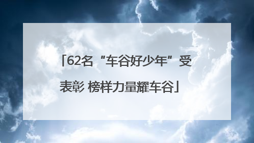 62名“车谷好少年”受表彰 榜样力量耀车谷